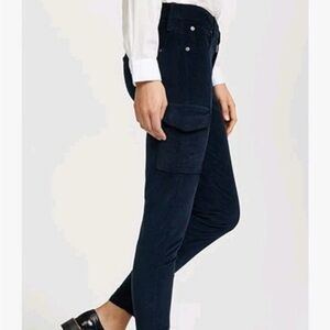Women's Navy Cargo velvet Pants BNWT